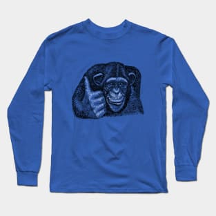 Chimpanzee Thumb Up Long Sleeve T-Shirt